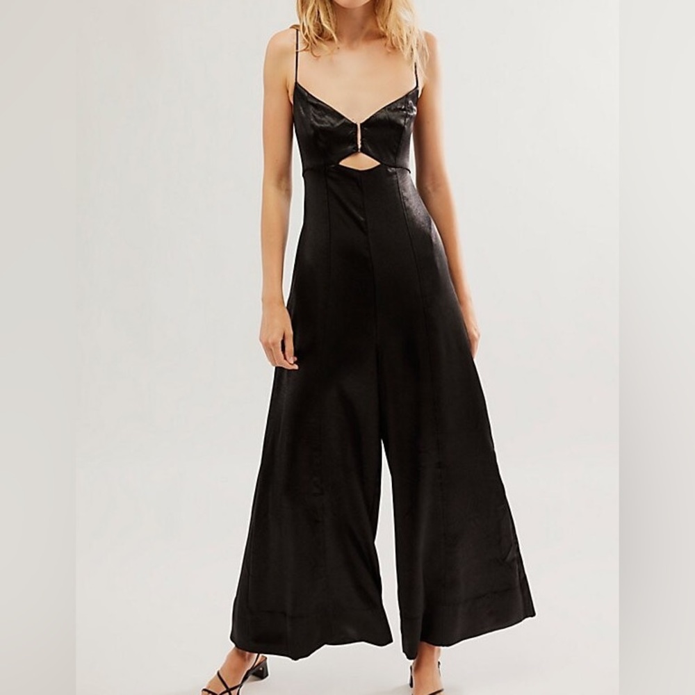 NWT Free People Abbie Jumpsuit in Black